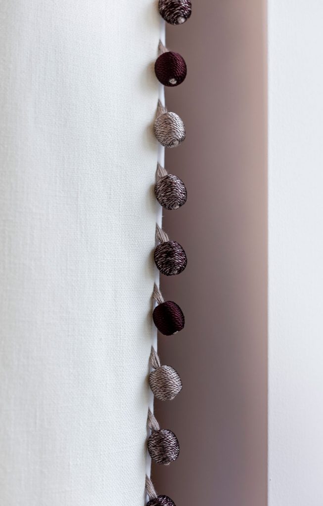 Small details on curtains edging